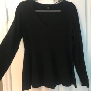 Black peplum sweater
